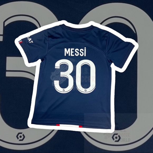 🌟 New 2022 Lionel MESSI #30 PSG Home KIDS Soccer Jersey Kit Paris - Picture 9 of 16